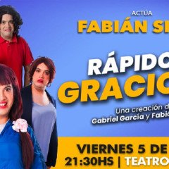 Fabián Sigot y sus personajes hoy en el Teatro ADN