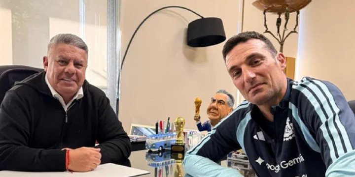 Lionel Scaloni se reunió con Claudio Tapia