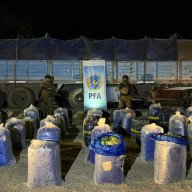 Cayó un camión con toneladas de hojas de coca
