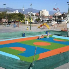 La plaza España ya empieza a lucir un entorno renovado