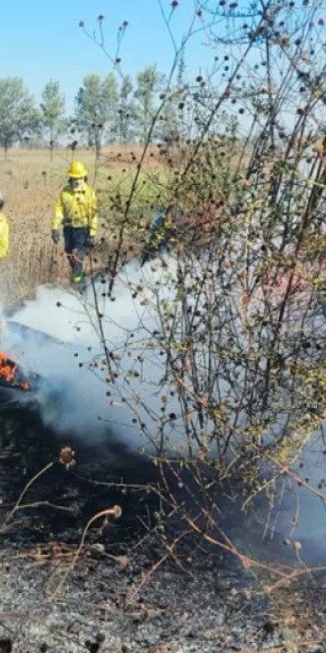 Controlaron un incendio en la ruta provincial 24
