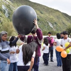 Estudiantes realizaron pruebas para el lanzamiento de un globo estratosférico