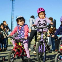 Bicicleteada para niños en el Parque Bicentenario