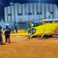 Cayó un helicóptero en Palermo: 3 heridos