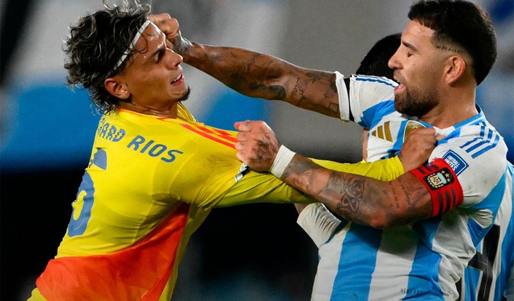 Picante cruce entre Ríos y Otamendi