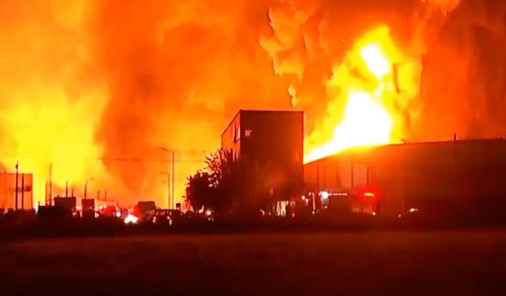 Explosión en la zona industrial de Ezeiza