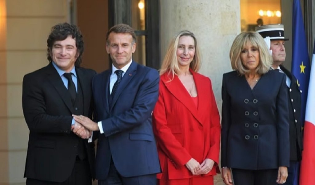 Javier Milei fue recibido por Macron 