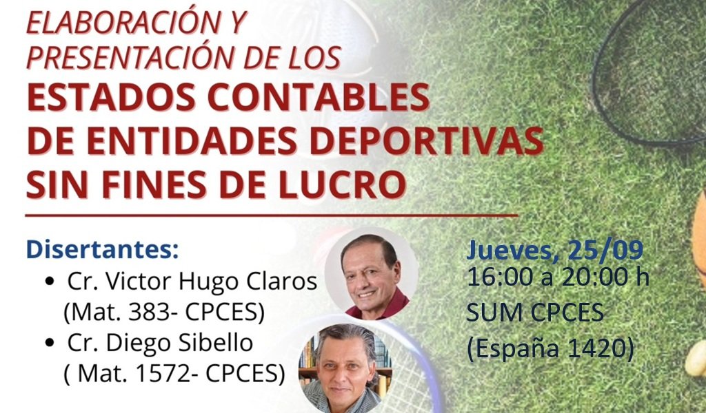 Capacitación: Estados contables para entidades deportivas