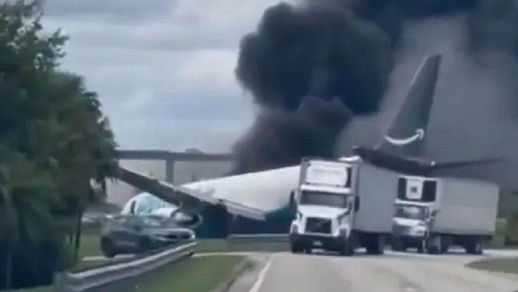 Miami: un avión de carga se salió de pista
