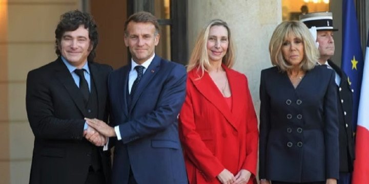 Javier Milei fue recibido por Macron 