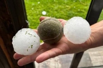 Fuerte caída de granizo afectó al Valle de Lerma