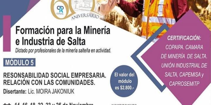 Formación en Minería e Industria en el COPAIPA